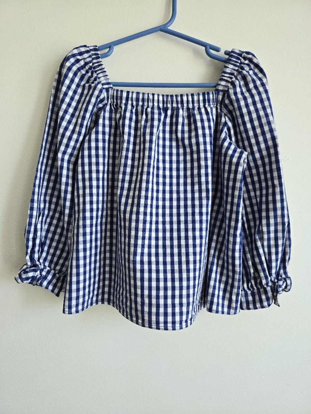 Zara Kids Gingham Check Blouse | Blue & White | Size 9